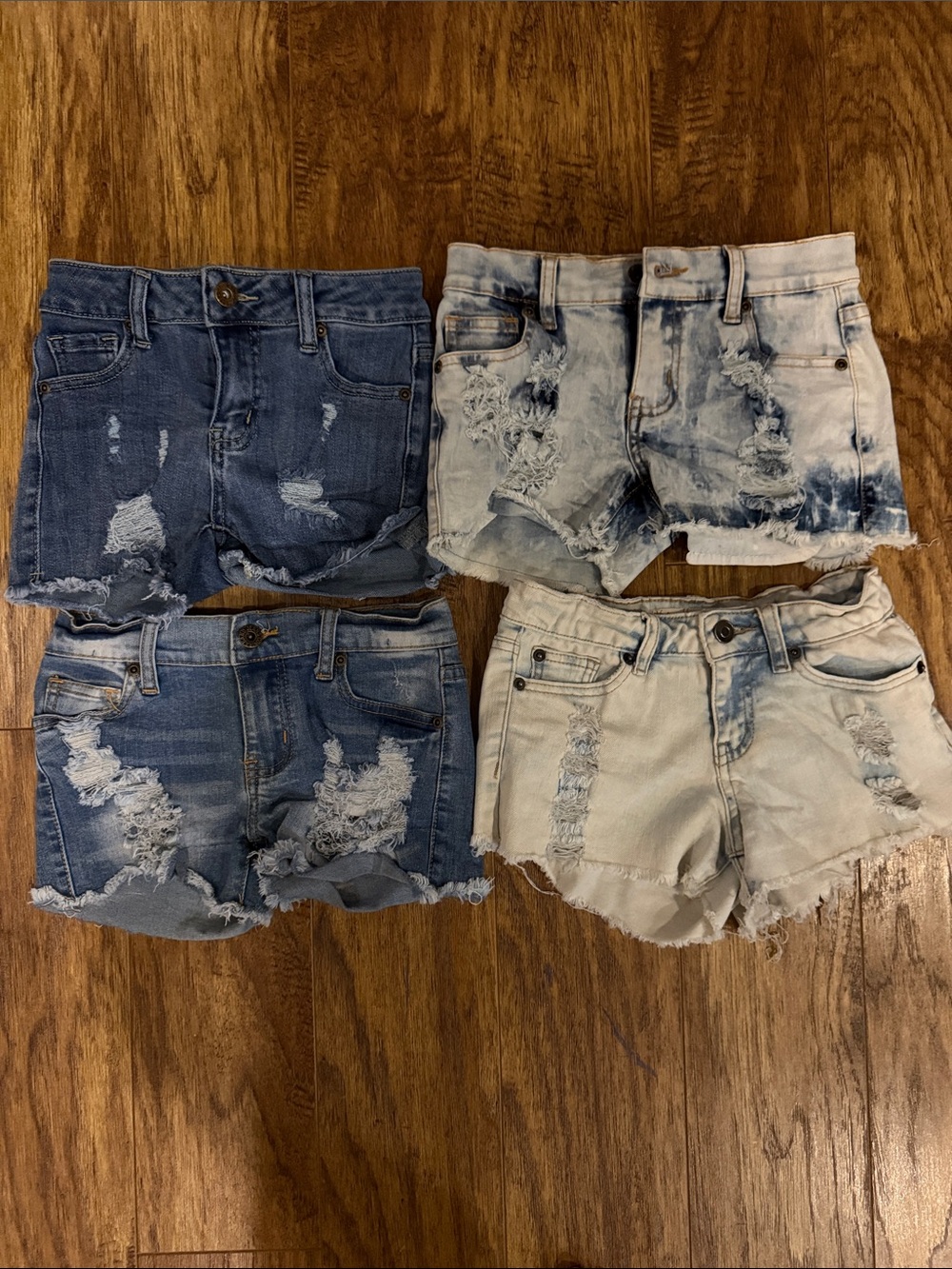 Denim shorts - set of 4